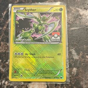 RARE 🌟 Pokemon Scyther Trading Card - Green and Yellow 2nd place 🥈